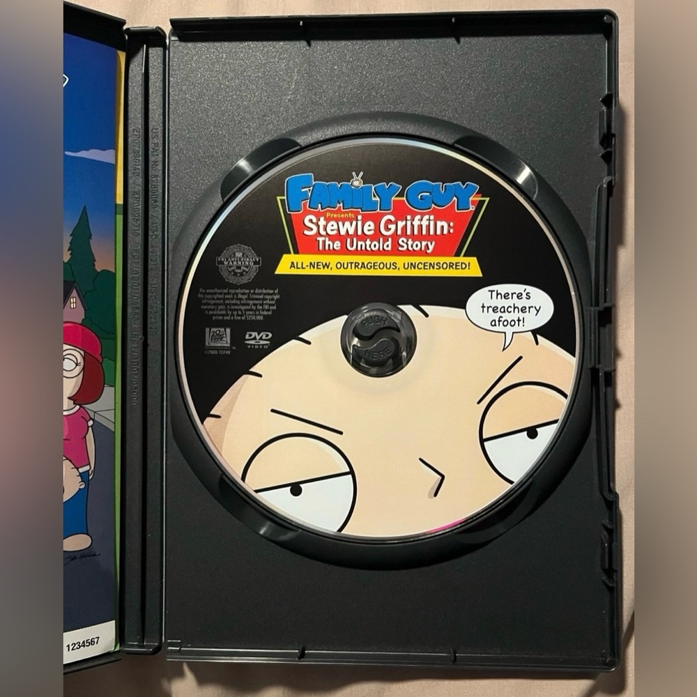 Family Guy DVD Stewie Griffin: The Untold Story 2005 COMEDY CARTOON WORKS FINE!